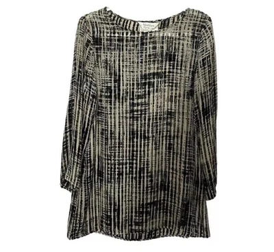 Женская бархатная туника MaxMara размер 10 велюровая в полоску из шелковой смеси топ для коктейльной вечеринки - Изображение 1 из 4