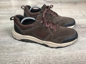 Rockport Mens Birchfield Ubal Size 10 CI5246 Brown Suede Sneakers Shoes - Picture 1 of 12