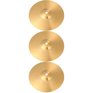  3 Pack Drum Cymbals Set Crash Brass Ride Symbols for Drums with Stand - Picture 1 of 12