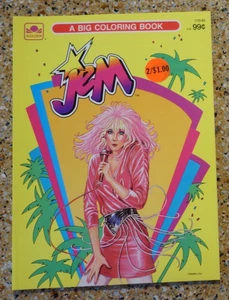 Vintage 1986 JEM & The Holograms - A Big Coloring Book - Golden - Hasbro -Unused - Picture 1 of 19
