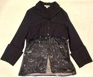 John Rocha Ladies Size 12 Pin Stripe Blazer With Semi Sheer Lower Half - Picture 1 of 4