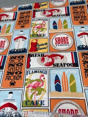 Shore Thing By Emily Herrick Cotton Fabric Panel 28" x 42" - Image 1 of 4