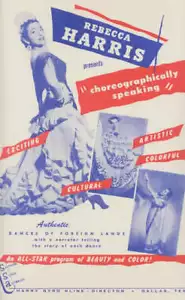 c 1940 PÓSTER REBECCA HARIS BAILARINA COREÓGRAFA DANZA - Imagen 1 de 1