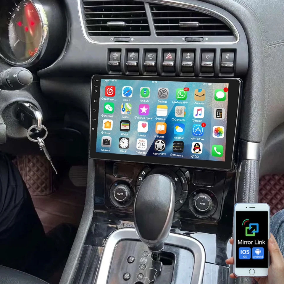 98DJESAOE5YUWYJ Für Peugeot 3008/5008 2009-2016 Android 13.0 Autoradio BT GPS Navi DAB+ 2+64GB