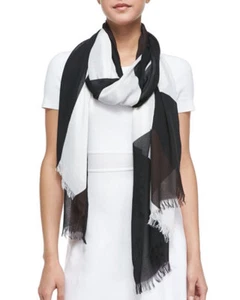 KATE SPADE New York Bittersweet swirl black white Scarf Wrap Shawl NEW NWT $128 - Picture 1 of 3