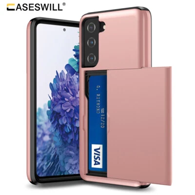 For Samsung Galaxy S25 S24 S23 S22 S21 FE Ultra Card Holder Wallet Case Cover - Image 1 of 4