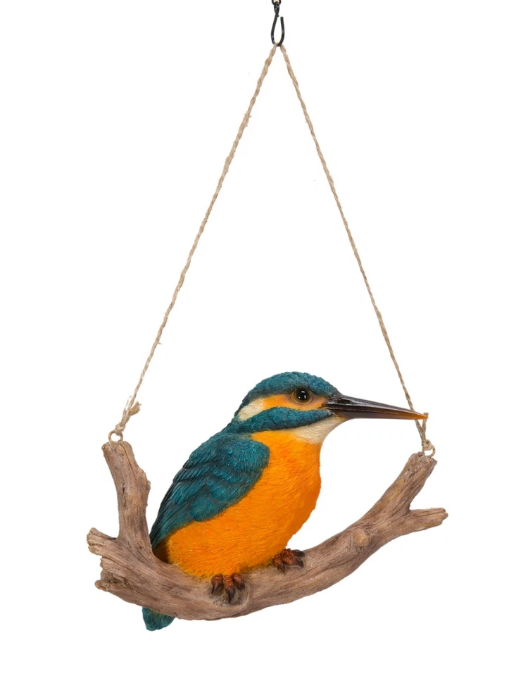 Vivid Arts Hanging Kingfisher on Branch - Hanging Garden Ornament (HGF-016) - Image 1 of 1