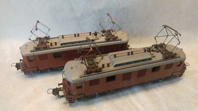 Belles locomotives Trix suisse 255 brune. Lot de 2 testees fonctionnent.s . ho - Photo 1/4