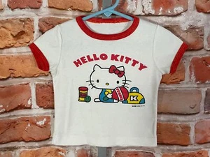 true vintage 1980 Hello Kitty Youth sz 2T ringer shirt single stitched cute 80s - Picture 1 of 6