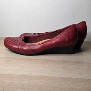 Planet Shoes Comfort Flats Womens US 10 EUR 41 Red Bec Slip On Low Wedge Casual - Picture 1 of 10
