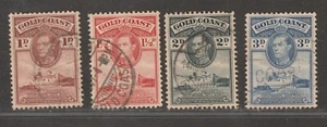 GOLD COAST 1938-1943 1d to 3d Christiansborg Castle Short Set SG 121/124 - Bild 1 von 2