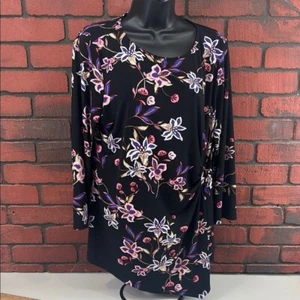 Liz Claiborne Women's Large Floral Blouse – Casual, Lightweight - Picture 1 of 7