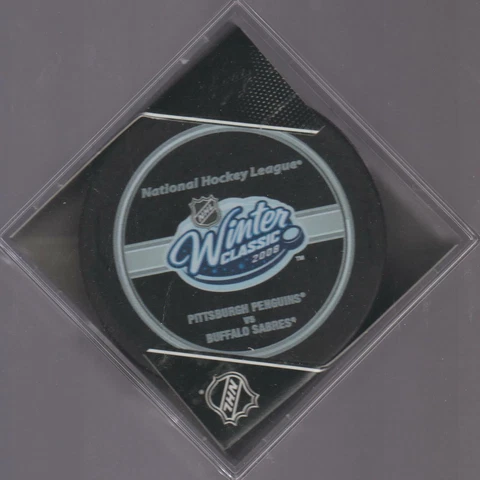 GAME PUCK - 2008 WINTER CLASSIC BUFFALO SABRES vs PITTSBURGH PENGUINS #B3L_#A0L Cover