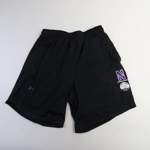 Northwestern Wildcats Under Armour HeatGear Athletic Shorts Men's Black Used Cover