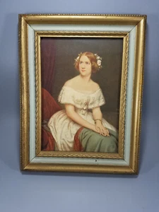 Vintage Framed Portrait of a Girl Wall Plaque Home Decor - Picture 1 of 9