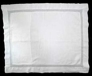 Pair of Pratesi Linen Pillow Shams with Hemstitching Standard Size  YY610
