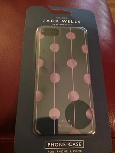 Jack Wills iPhone 6/6S/7/8 Pink & Navy Phone Case - Picture 1 of 1