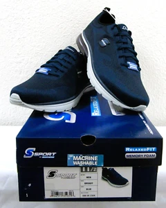 New in Box S Sport By Skechers Men's Broady Sneakers - Navy Blue Size 11.5 - Picture 1 of 14