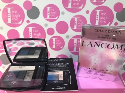 LANCOME Color Design ALL & ONE 5 Shadow & Liner #403 SAPPHIRE FLING NIB $50 RARE - Image 1 of 4