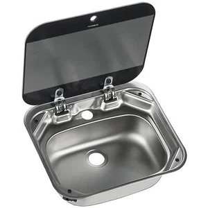 SMEV - FREGADERO VA8005 CON TAPA DE CRISTAL PARA CARAVANA AUTOCARAVANAS Y BARCOS *SOLO UNIDAD* - Imagen 1 de 4