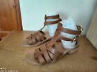 Office London Tan Leather Gladiator Sandals Size 7