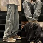 Pants Korean Streetwear Oversize Polyester Regular Slight Stretch Fashion
