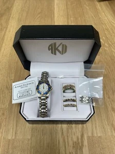 Anne Klein AK2 10/1834P AL21 Stainless Steel Link Quartz Watch - Needs Battery - Picture 1 of 4