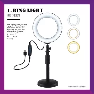 LED Ring light with adjustable lighting modes, lightweight an portable design - Picture 1 of 3