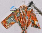 Handmade bikini Cover-up Paisley Bathrobe Boho Nighty Wedding Robe Kimono Dress