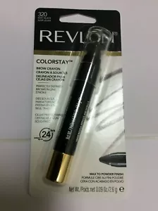 Revlon Colorstay Brow Crayon #320 SOFT BLACK NEW - Picture 1 of 2