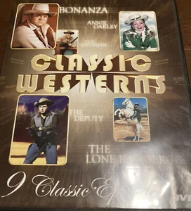 Classic Westerns Primetime Television DVD 9 Classic Episodes Slim Case - Imagen 1 de 2