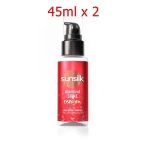 2x45 ml Sunsilk Serum Diamond Shine Nourish Dry Hair Soft Smooth Shiny & Radiant - Picture 1 of 7