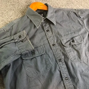 Gap Shirt Mens Medium Blue Vintage Flap Pinwale Corduroy Long Sleeve Button Y2K - Picture 1 of 9