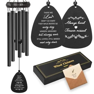 Sympathy Gifts Metal Memorial Wind Chimes 30 Inch for Loss of Mom Dad Loved One - Picture 1 of 6