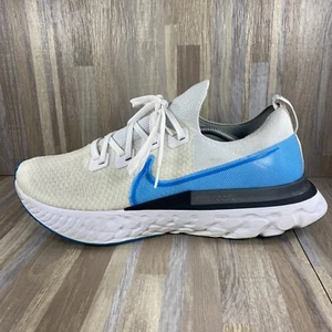 Size 14 - Nike React Infinity Run Flyknit Mens Running Training Blue White - Picture 1 of 12