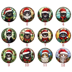 Personalised Christmas Festive Cat Hanging Bauble With Name - Picture 1 of 22