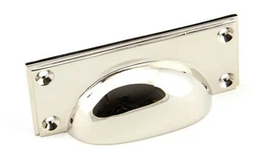 Tirador de cajón Art Deco de níquel pulido From The Anvil 45401 - Imagen 1 de 3