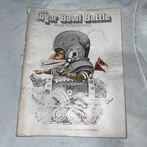 1973 Sugar Bowl Program Alabama Notre Dame Brochure Includes Coin Attached - Picture 1 of 19