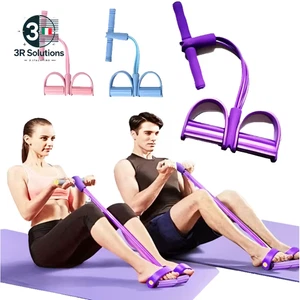Tenditore a Pedale a Quattro Tubi Attrezzatura per Il Fitness Domestica Multifun - Picture 1 of 16