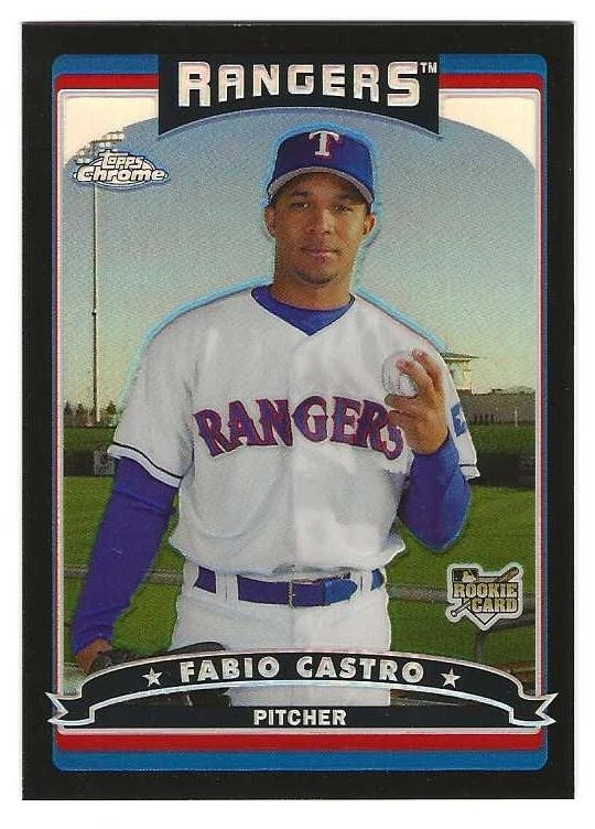 2006 Topps Chrome Black Refractor #297 Fabio Castro RC Texas Rangers ###/549 - Image 1 of 1