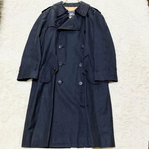 Burberry Vintage Trench Coat Navy Nova Check Men's long casual cotton used - Picture 1 of 15