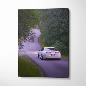 Toyota Supra MK4 High Resolution Museum Quality Vertical Car Canvas Print #009 - Picture 1 of 14