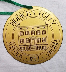 Riddick's Folly Christmas Ornament Suffolk Virginia  - Picture 1 of 2