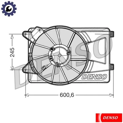 FAN ENGINE COOLING DER09305 FOR ALFA ROMEO 955 A1.000 1.4L 4cyl MITO - Image 1 of 4