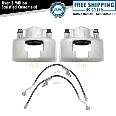 Front Brake Caliper & Hose Set Fits 88-00 C1500 Suburban C2500 Tahoe Yukon - Image 1 of 4