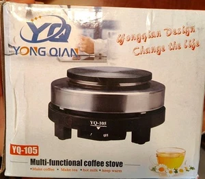 500W Small Hot Plate Mini Hot Plate, Electric, Mini Stove Silver & Black Color - Picture 1 of 3
