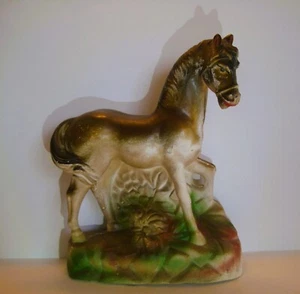 Vintage 1940s-50s Chalkware Horse Sculpture Carnival Prize - A Really Nice One! - Picture 1 of 7