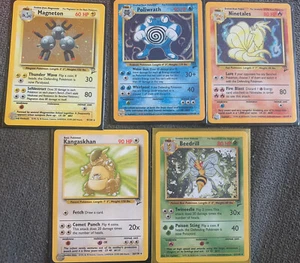 Pokémon Card Lot Base Set 2 Poliwrath Beedrill Magneton Ninetales Kangaskhan Rar - Picture 1 of 6