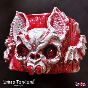 Extravagant Rigid Bracelet Jewelry Cuff Bat Vampire Dracula Transylvania Gothic - Picture 1 of 24