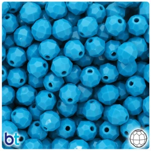 BeadTin Opaque 10mm Faceted Round Plastic Craft Beads (225pcs)- Color choice - Picture 1 of 27